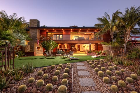 Play a game of cornhole and enjoy the ocean breeze on your private patio.