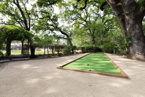 Bocce ball court.