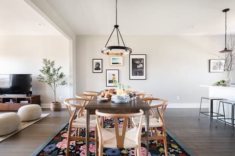 Bright and breezy dining area.