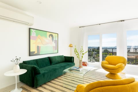 Unit 2 - Living Room has direct access to outdoor balcony.