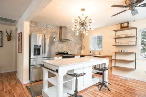 Eat breakfast at the kitchen island.