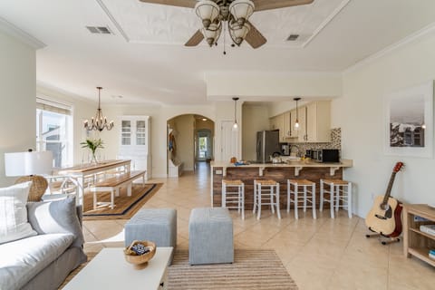 Spacious living area.