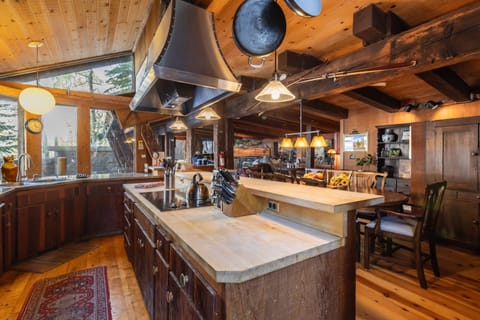 Elevated rustic feel throughout the cabin.