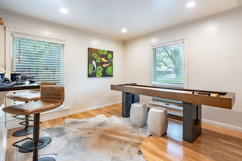 Shuffleboard table.