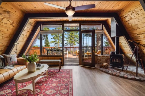 The upstairs living area and an amazing view.