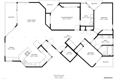 Floor plan of Belmont.