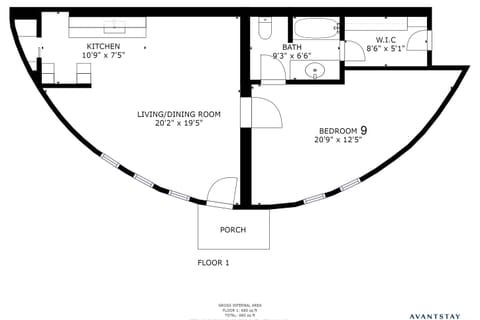 Floor plan of the casita.