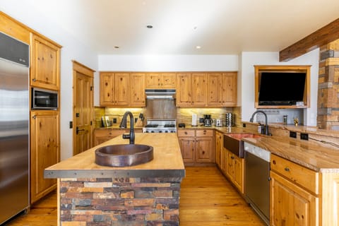 Spacious kitchen fit for a chef.