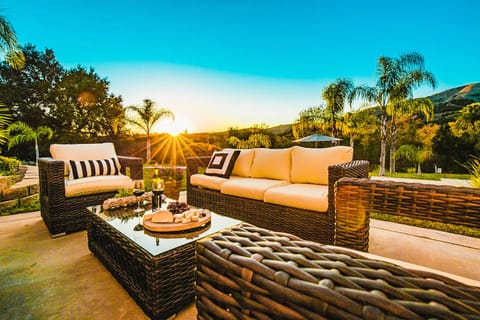 Outdoor lounge is perfect for catching the sunset.