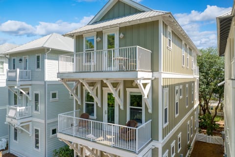 Beautiful three-story rental just a block from the beach.