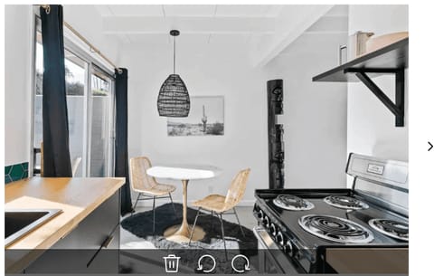 This room has a kitchen.