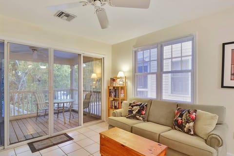 Living room and balcony.