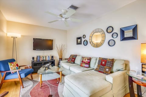 Kick back in the living area.