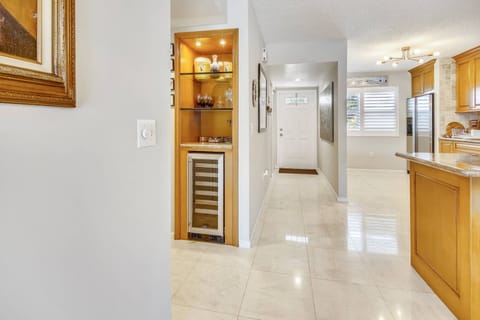 Sleek and stylish tile floors.