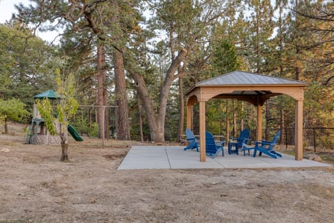 Playground and pavilion are perfect for families with children.