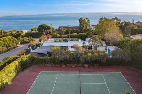 Tennis court with a view.