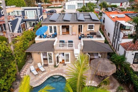 Tons of outdoor space between the backyard pool and upper patio.