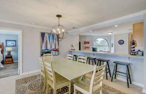 Dining area and kitchen.