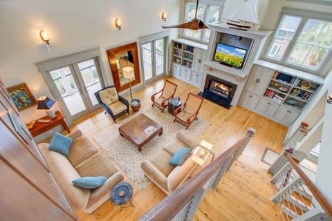 View of living area from the loft.