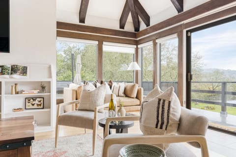 Formal dining area sits 10.