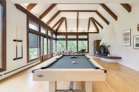 Billiards in the family room.