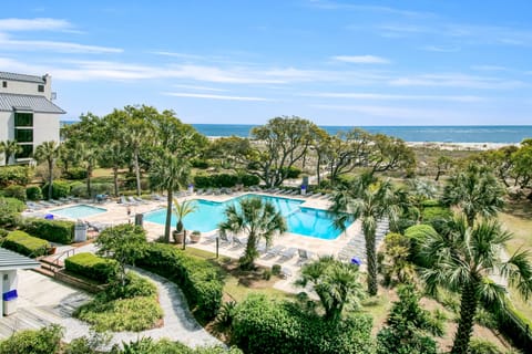 Community pool and beach access.