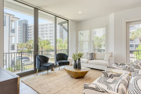 Floor-to-ceiling windows let in tons of natural light.