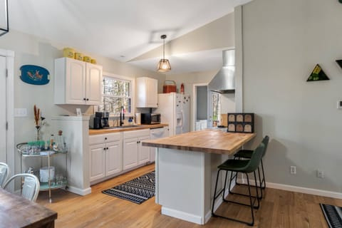 Efficiency meets style in this well-equipped kitchen.