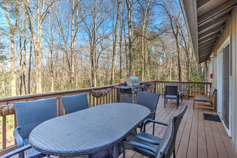 More seating capacity in this spacious back deck.