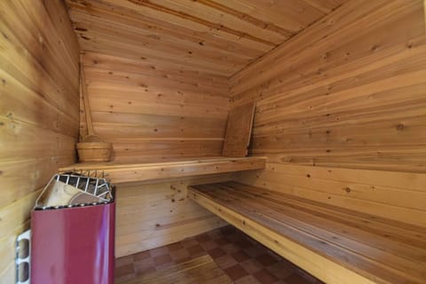 Indulge in luxury with your private sauna.