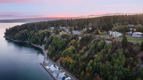 Aerial view of the coastal neighborhood.