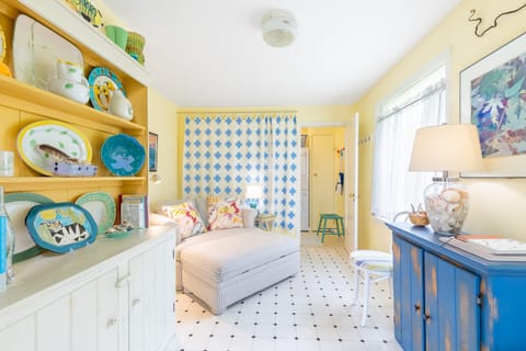 Pull out the twin-sized sleeper chair in the sunroom.