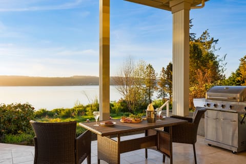 Enjoying meals with an amazing view.