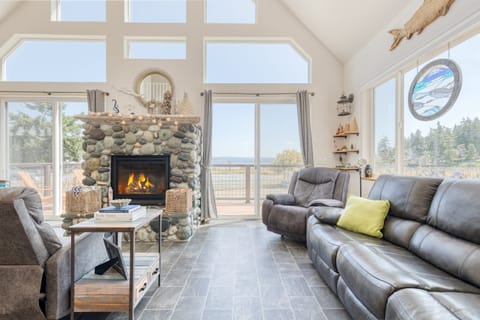 Living room bathing in natural sunlight.