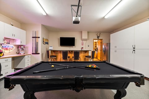 Finished garage game room.