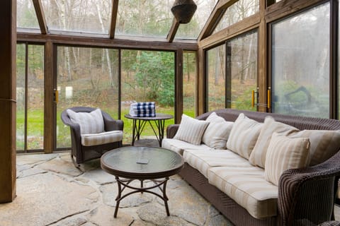 Sunroom near the pool.