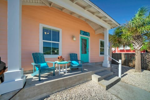 Adirondack chairs on the front porch.