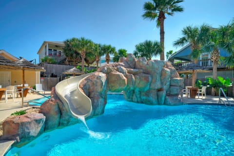 Fun awaits on the pool slide!