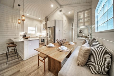 Elevating culinary artistry with a modern touch of white and rustic wood.