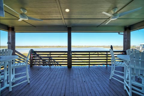 Expansive water-view deck.