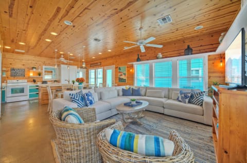 Coastal-inspired interior decor.