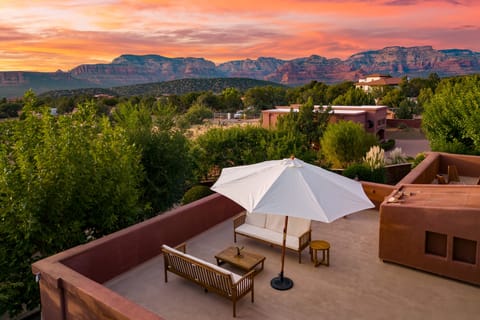 Rooftop lounge.