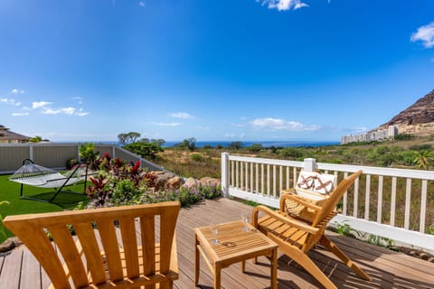 Viewing deck provides amazing ocean views.