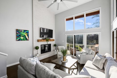 Main level family room, sun-drenched space.