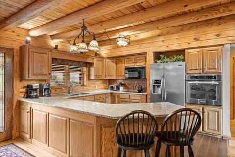 Incredible kitchen with barstool seating.