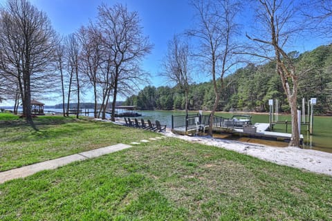 Large back yard at Knotty Pines perfect for Corn Hole and Connect Four games!