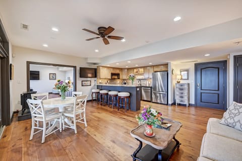 New lower level kitchen and family room.