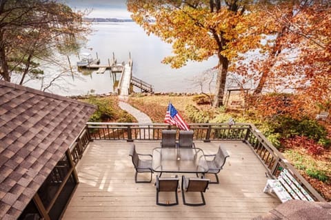 Great outdoor space with deck and screened porch.