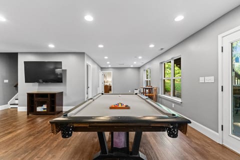 Pool table right off the patio - providing entertainment for all!