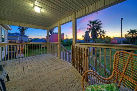 Front porch with sunset views.